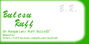 bulcsu ruff business card